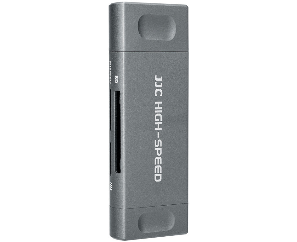 Картридер USB 3.0 / Type-C / MicroUSB OTG для NM, SD и MicroSD карт памяти (серый)