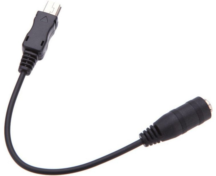 Адаптер микрофона для GoPro Hero 4 / 3 / 3+ (miniUSB - Jack 3.5 мм)