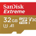 Карта памяти microSDHC UHS-I U3 Sandisk Extreme 32 Гб, 100 МБ/с, Class 10 V30 A1