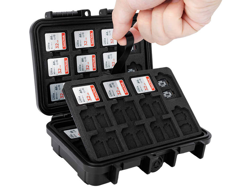 Защитный бокс на 88 шт microSD и 44 шт SD карт памяти