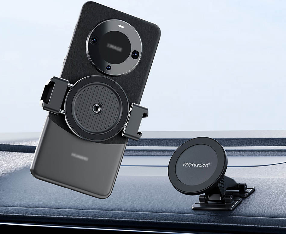 Магнитное крепление с зажимом для смартфона (чёрный цвет)