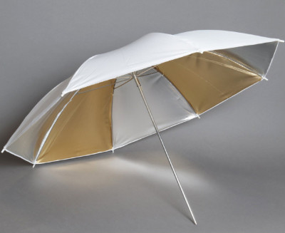 Зонт студийный комбинированный золото-серебро (84 см)