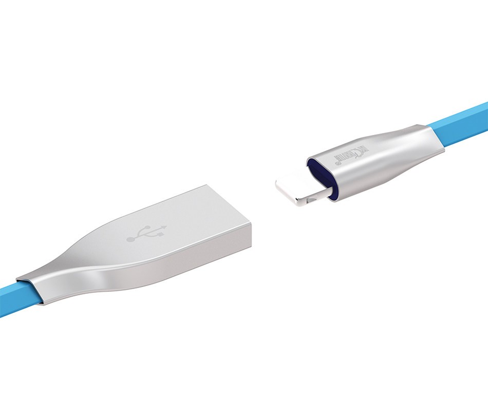 Кабель Lightning / USB 1.2 м с подсветкой коннектора (синий)