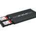 Органайзер для SD / MicroSD карт, nano SIM / NM, с micro SIM адаптером, инструментом для площадок и мини линейкой (чёрный цвет)