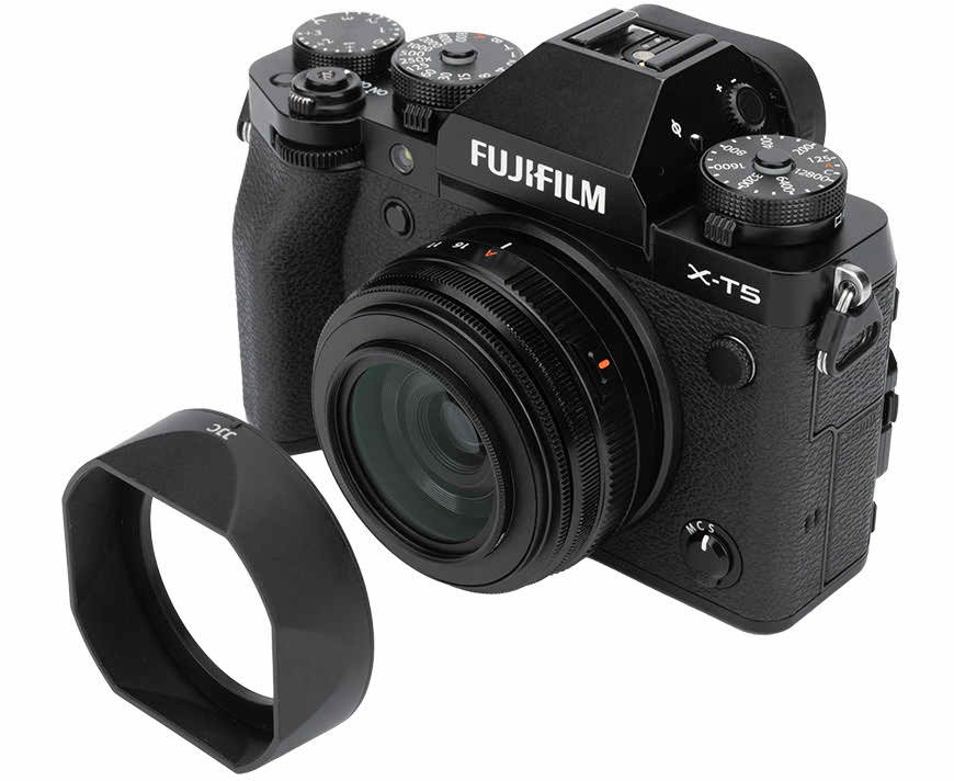 Бленда JJC LH-JXF23M2 BLACK для Fujifilm XF 23mm f/2.8 R WR, XF 27mm f/2.8 R WR, XF 27mm f/2.8 чёрная