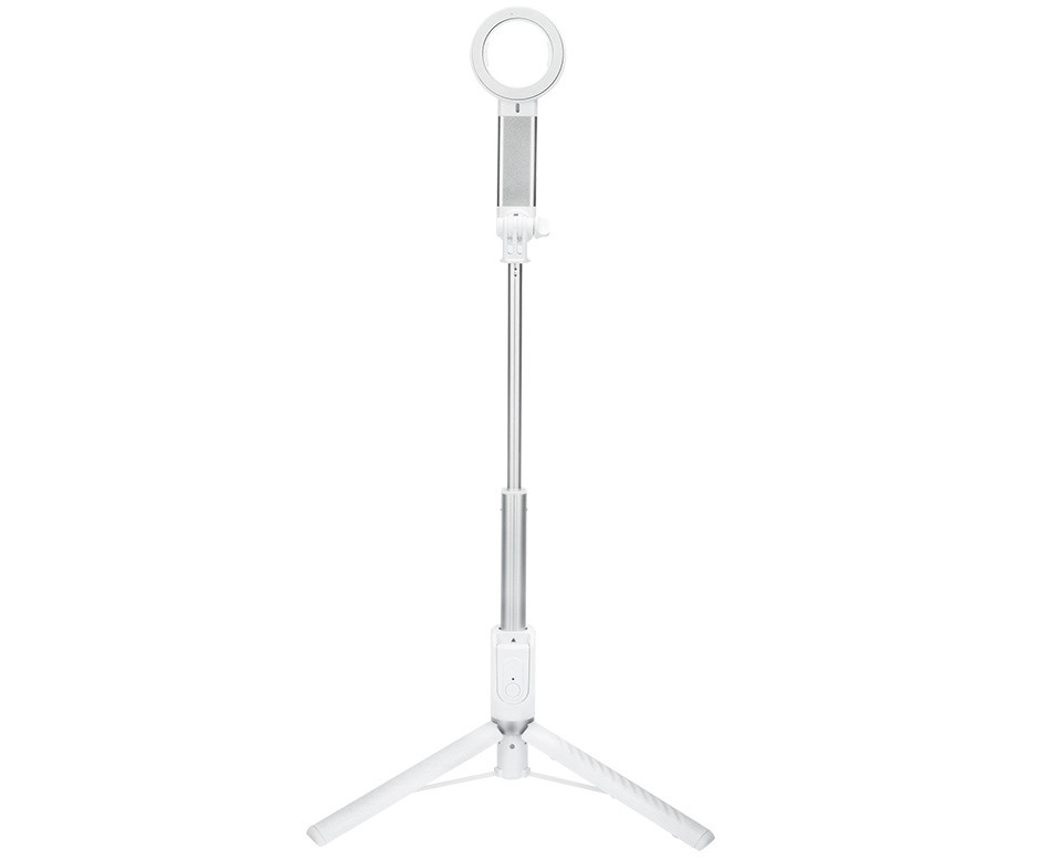 Монопод-штатив для всех смартфонов с зажимом и MagSafe и для экшн камер (белый цвет)