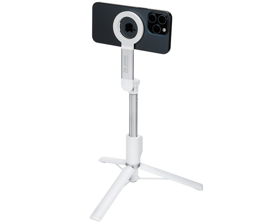 Монопод-штатив для всех смартфонов с зажимом и MagSafe и для экшн камер (белый цвет)
