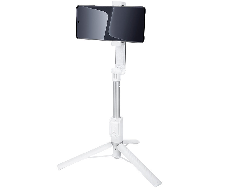 Монопод-штатив для всех смартфонов с зажимом и MagSafe и для экшн камер (белый цвет)
