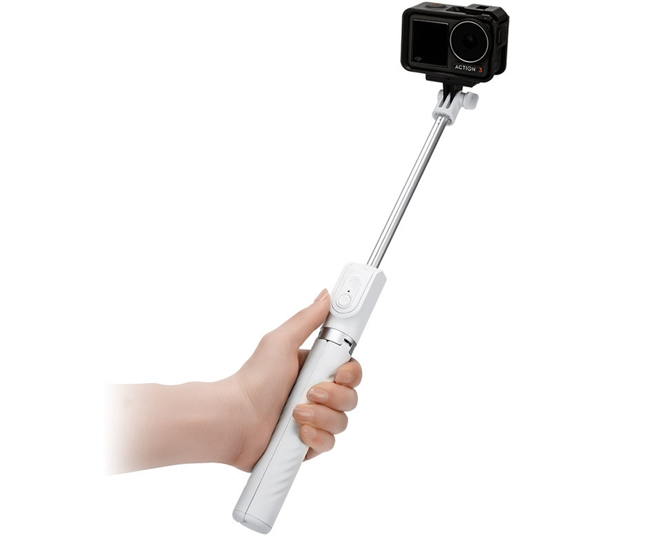 Монопод-штатив для всех смартфонов с зажимом и MagSafe и для экшн камер (белый цвет)