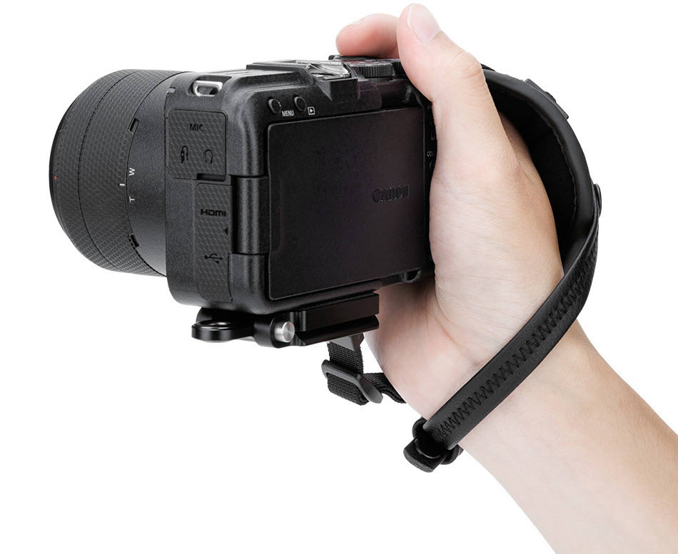 Кистевой ремень для зеркальных и беззеркальных камер с площадкой Arca-Swiss (чёрный)