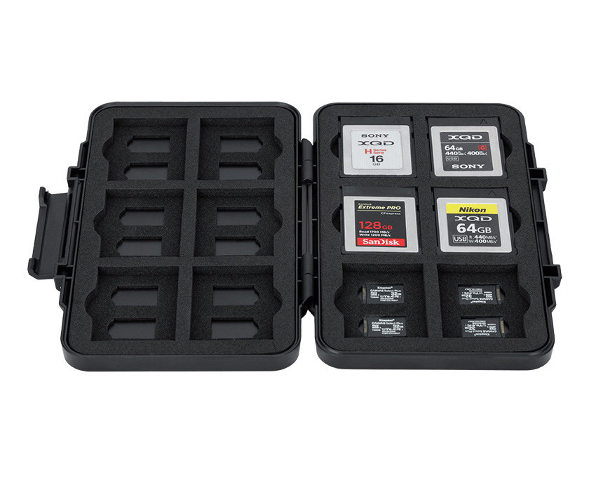 Защитный бокс на 12 CFexpress Type B / XQD и 24 microSD карт памяти