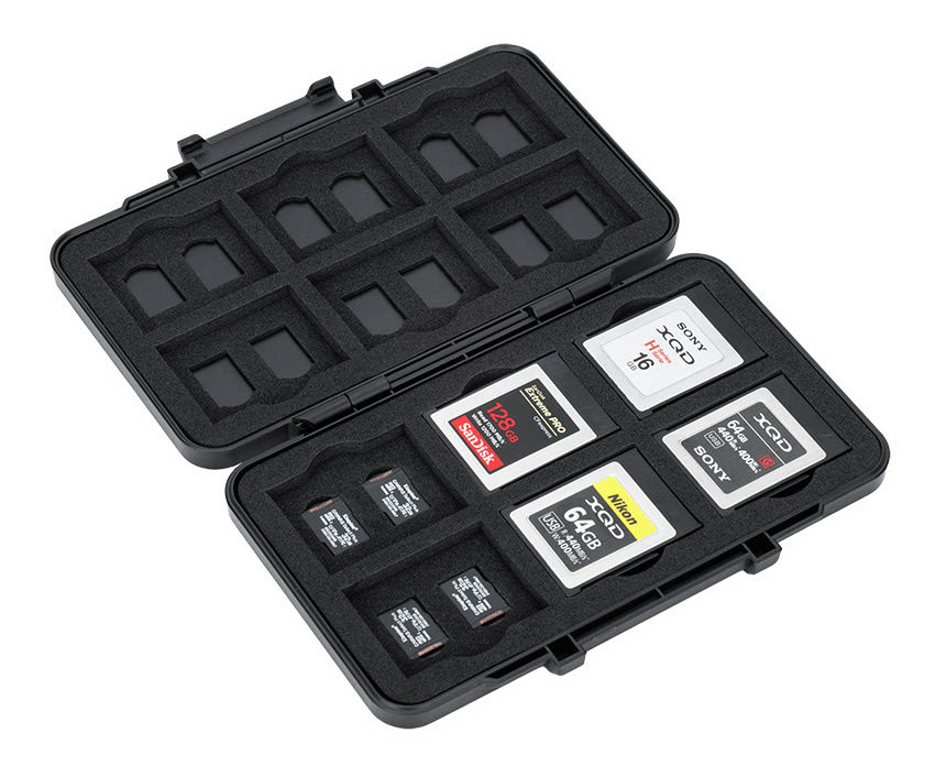 Защитный бокс на 12 CFexpress Type B / XQD и 24 microSD карт памяти