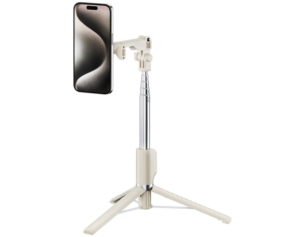 Magsafe монопод-штатив для смартфонов и экшн камер с беспроводным пультом (бежевый цвет)