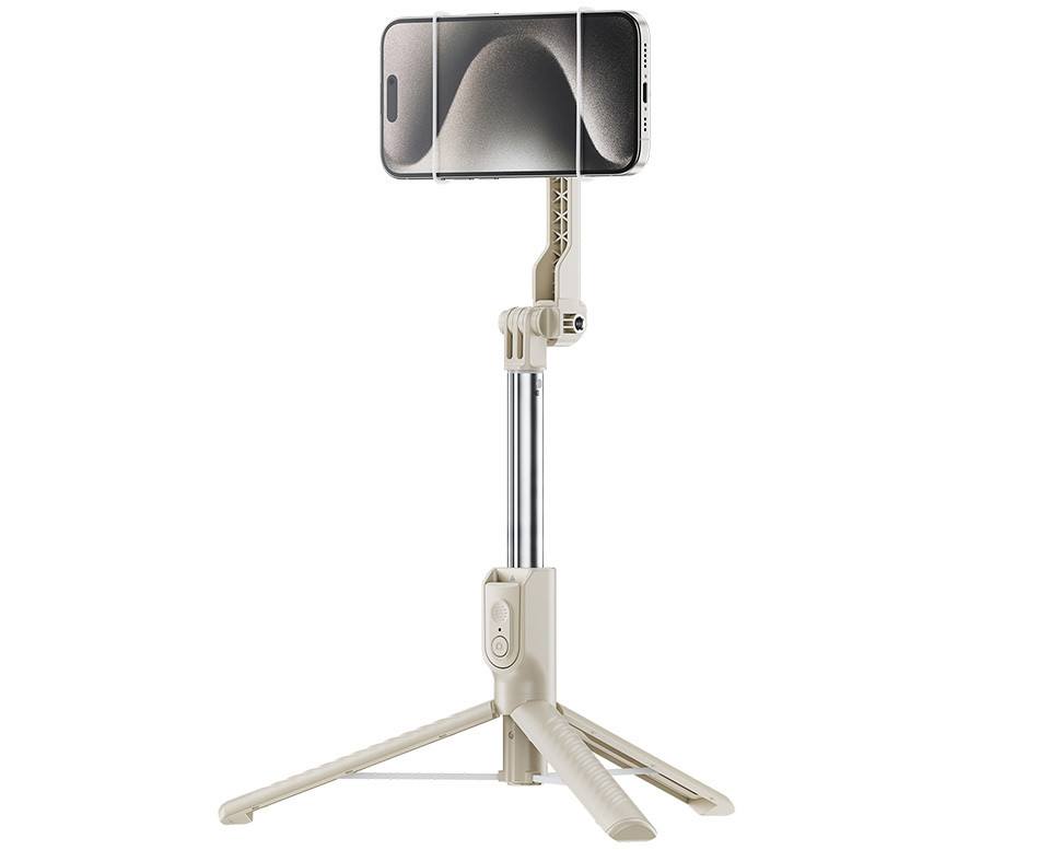 Magsafe монопод-штатив для смартфонов и экшн камер с беспроводным пультом (бежевый цвет)
