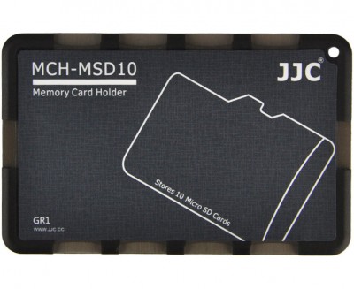 Компактный защитный футляр для флеш карт (10x MicroSD) черный цвет