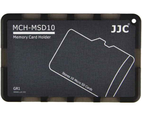 Компактный защитный футляр для флеш карт (10x MicroSD) черный цвет