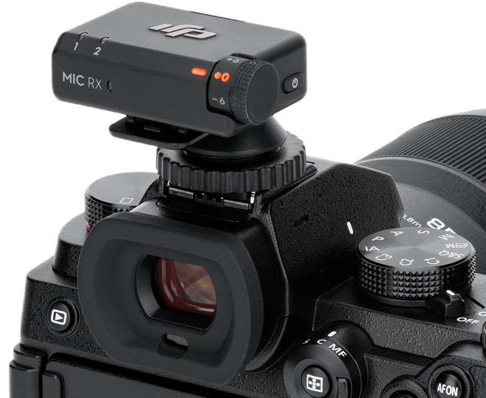 Адаптер для установки ресивера DJI Mic Mini в горячий башмак камеры и штативы 1/4-20