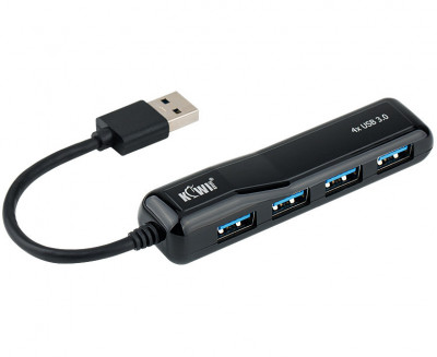 Хаб разветвитель USB-A 3.0 x 4 порта 5Gbps Kiwifotos KHB-01A