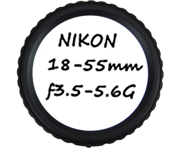 Задняя крышка на объективы Nikon с возможностью подписи