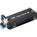 Картридер USB 3.0 / Type-C / MicroUSB OTG для SD и MicroSD карт памяти (черный)