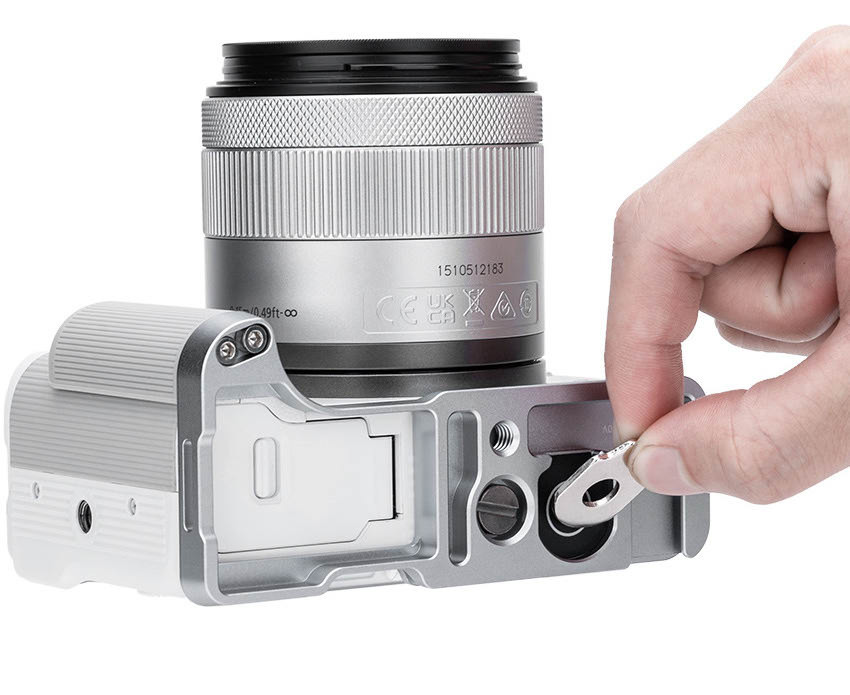 L-образная рукоятка для Canon EOS R50 V (серебристая)