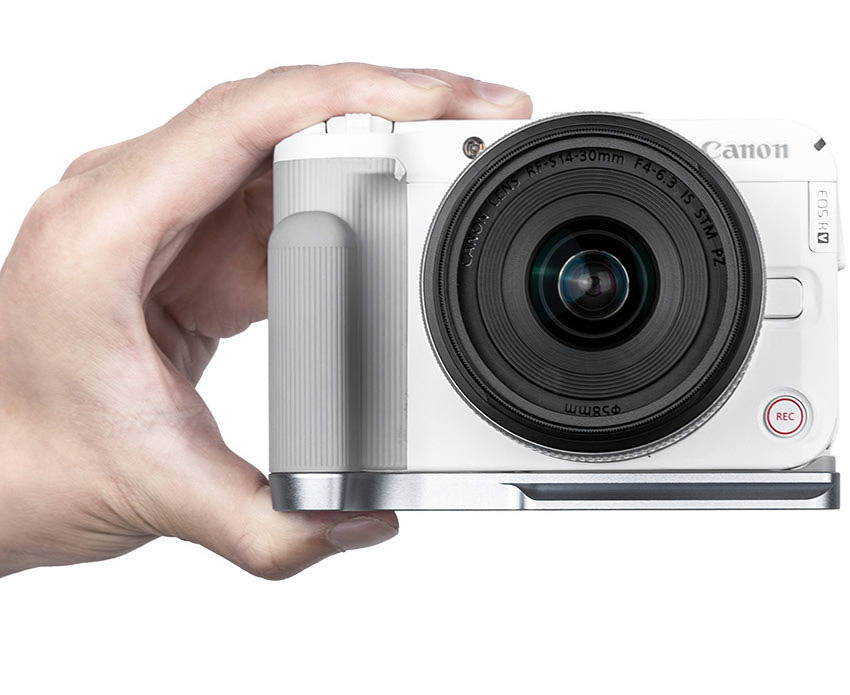 L-образная рукоятка для Canon EOS R50 V (серебристая)