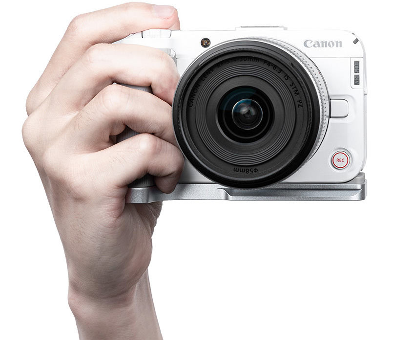 L-образная рукоятка для Canon EOS R50 V (серебристая)