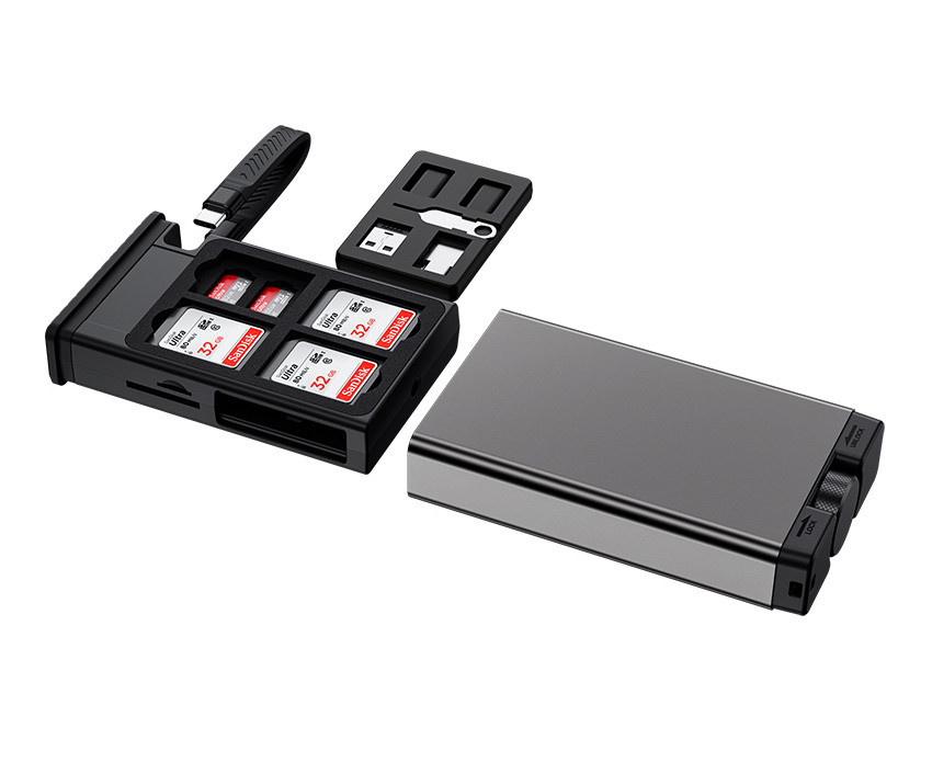 Многофункциональная станция для карт памяти (серый цвет)