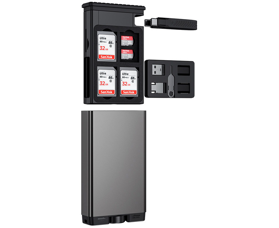 Многофункциональная станция для карт памяти (серый цвет)