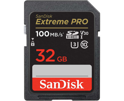Карта памяти SDHC UHS-I Sandisk Extreme PRO 32 Гб, 100 МБ/с, Class 10