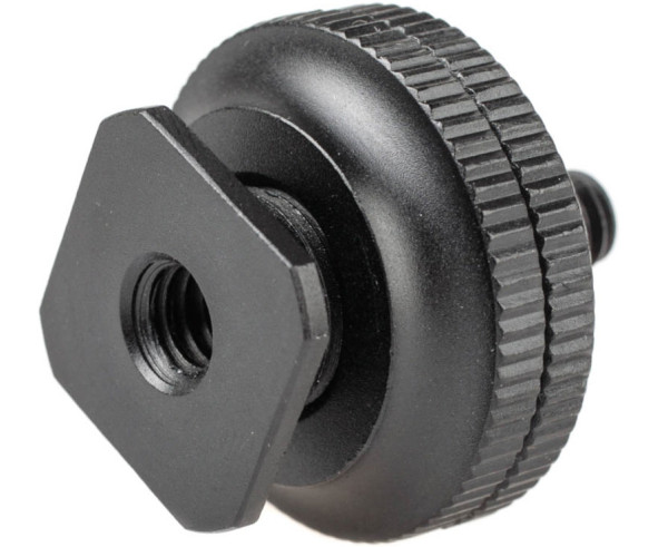 Адаптер в горячий башмак с винтом и резьбой 1/4-20 для крепления оборудования