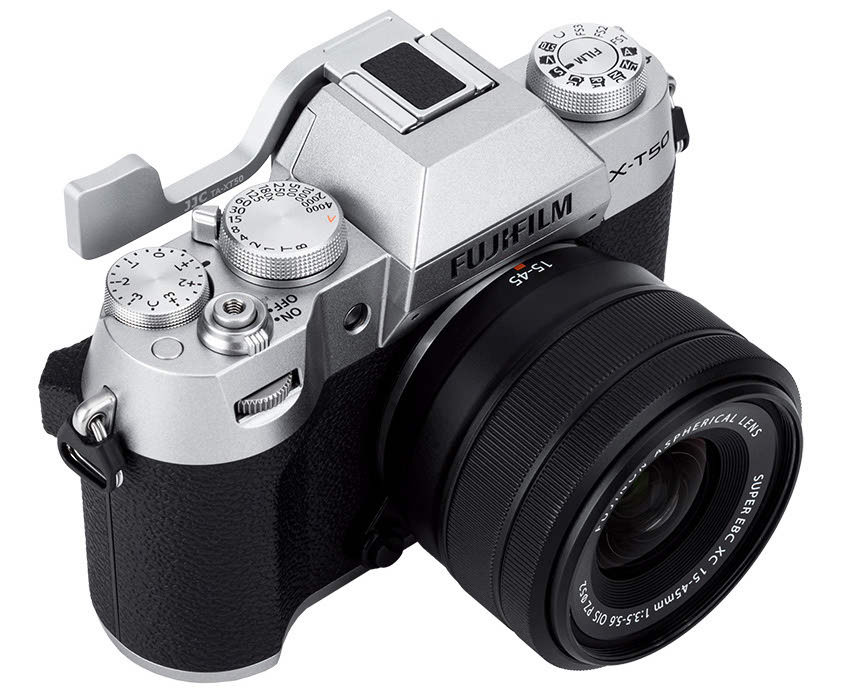 Дополнительный хват для Fujifilm X-T50 (серебристый цвет)