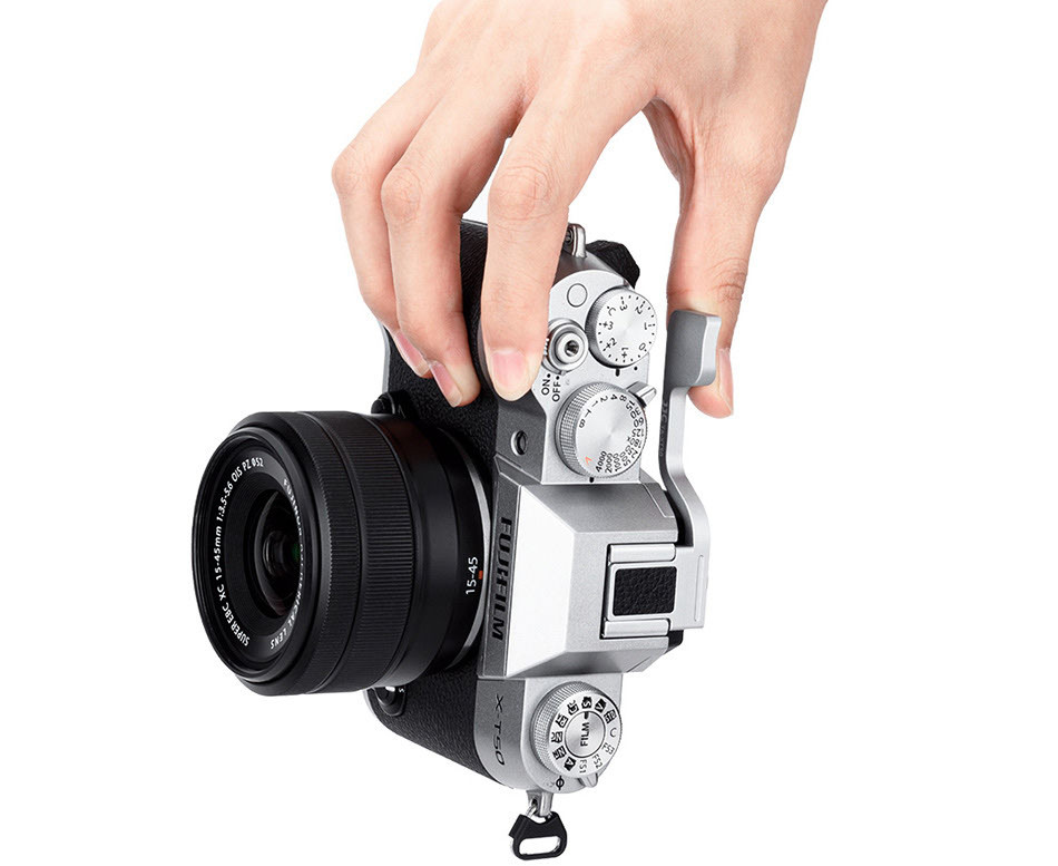 Дополнительный хват для Fujifilm X-T50 (серебристый цвет)