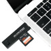Картридер USB 3.0 / Type-C / Lightning OTG для SD и MicroSD карт памяти (черный)