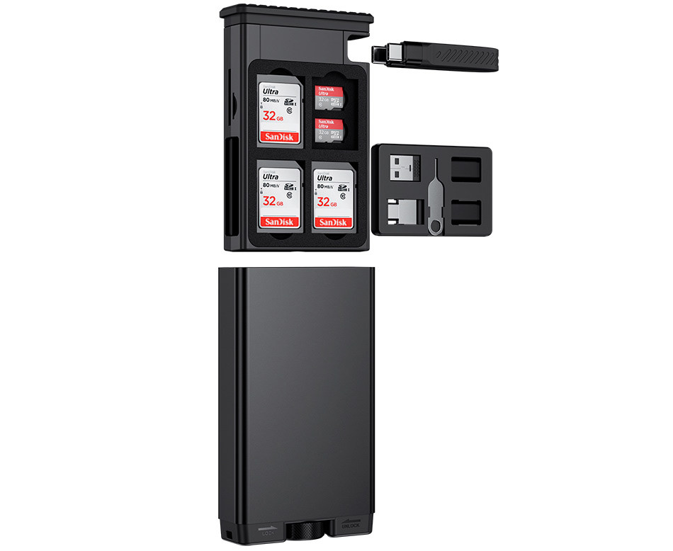 Многофункциональная станция для карт памяти (чёрный цвет)