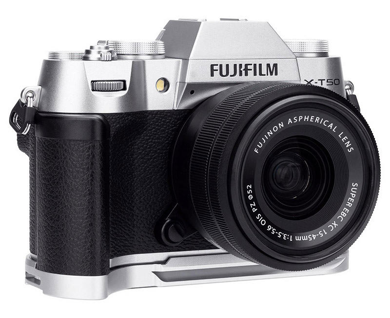 L-образная рукоятка для Fujifilm X-T50 (серебристая)