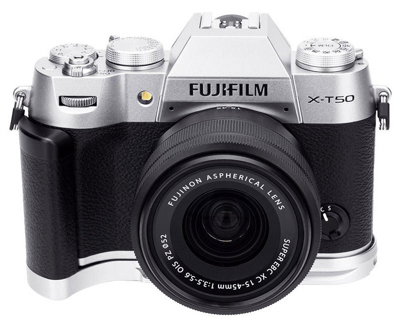 L-образная рукоятка для Fujifilm X-T50 (серебристая)