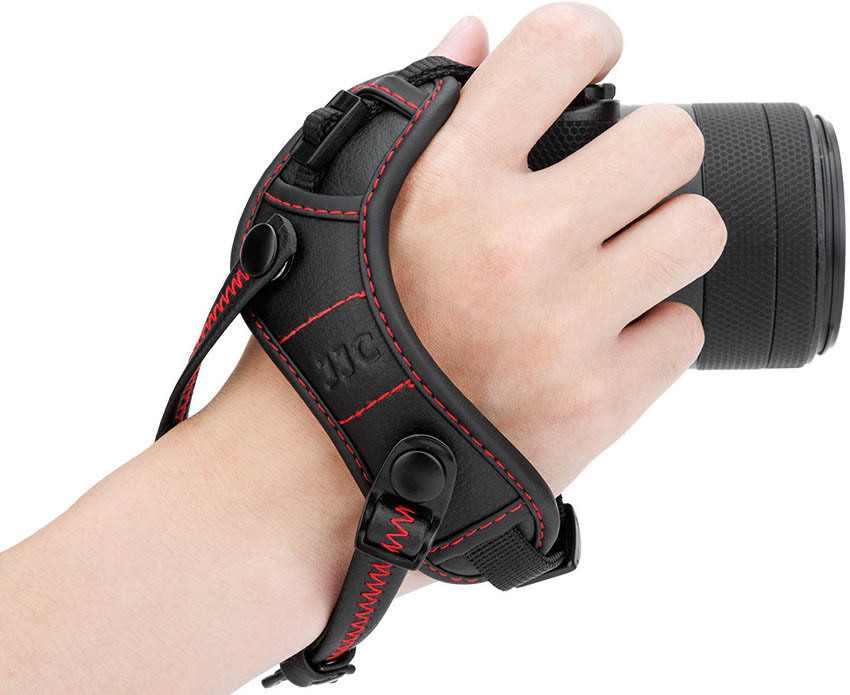 Кистевой ремень для зеркальных и беззеркальных камер с площадкой Arca-Swiss (красный)