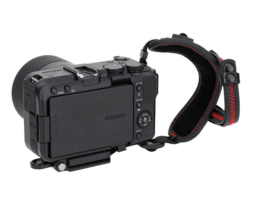 Кистевой ремень для зеркальных и беззеркальных камер с площадкой Arca-Swiss (красный)