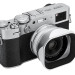 Квадратная бленда для Fujifilm X100VI / X100V / X100F с адаптером на 49 мм (серебристая)