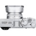 Квадратная бленда для Fujifilm X100VI / X100V / X100F с адаптером на 49 мм (серебристая)