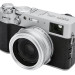 Квадратная бленда для Fujifilm X100VI / X100V / X100F с адаптером на 49 мм (серебристая)