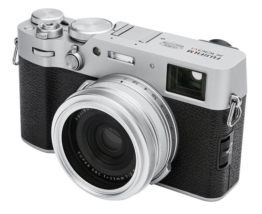 Квадратная бленда для Fujifilm X100VI / X100V / X100F с адаптером на 49 мм (серебристая)