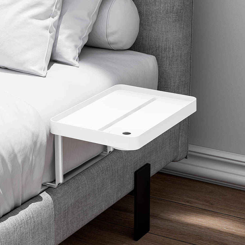 Полка прикроватная для смартфонов и планшетов с подстаканником (Z-крепление, нагрузка 3 кг)