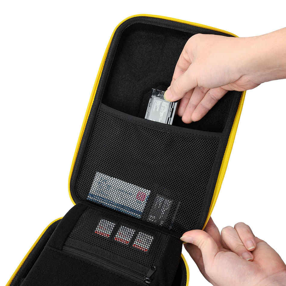 Жёсткий кофр для камеры и двух объективов (жёлтая молния)