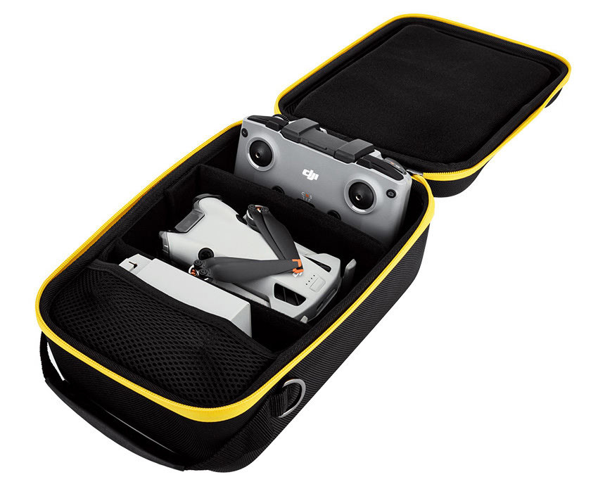 Жёсткий кофр для камеры и двух объективов (жёлтая молния)