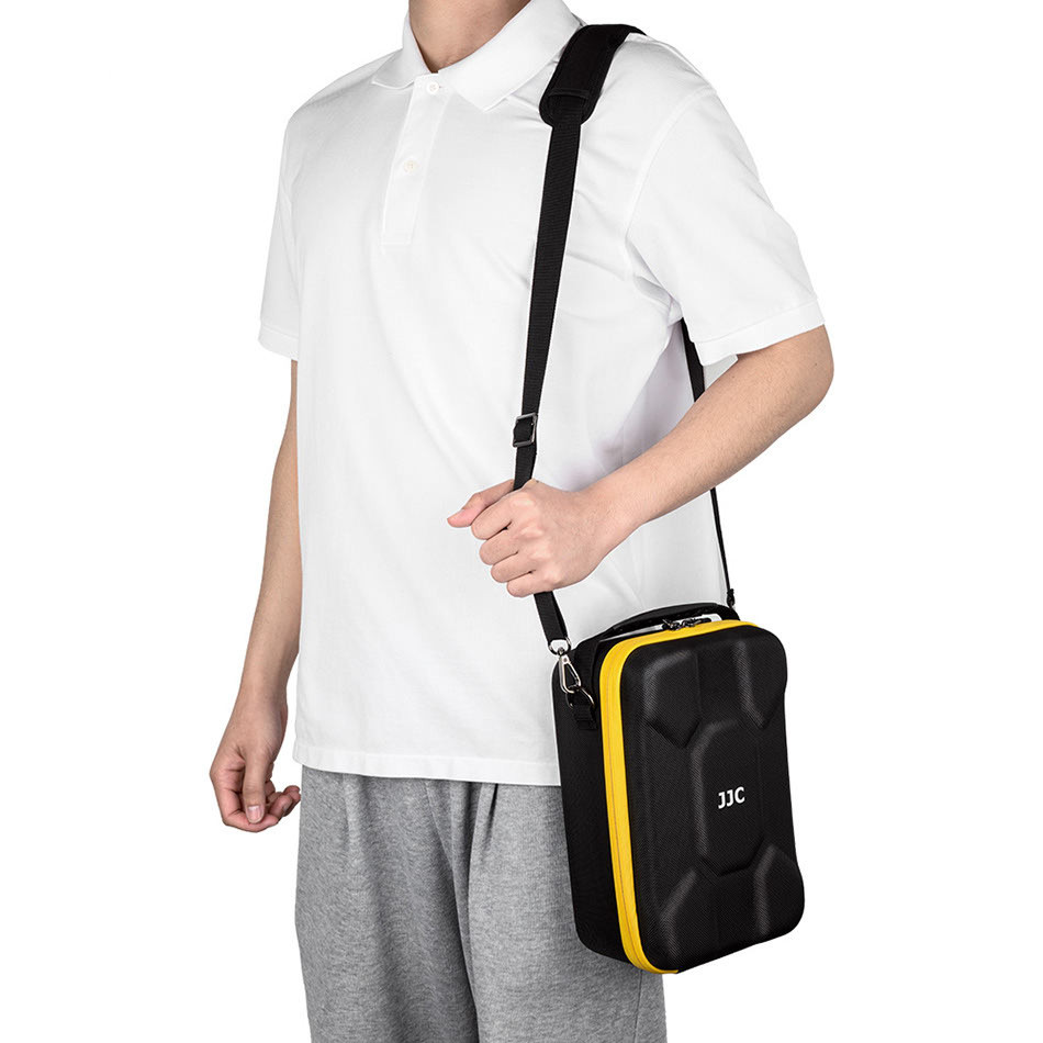 Жёсткий кофр для камеры и двух объективов (жёлтая молния)