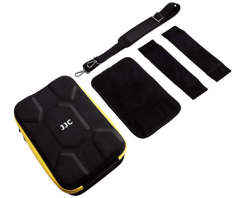 Жёсткий кофр для камеры и двух объективов (жёлтая молния)