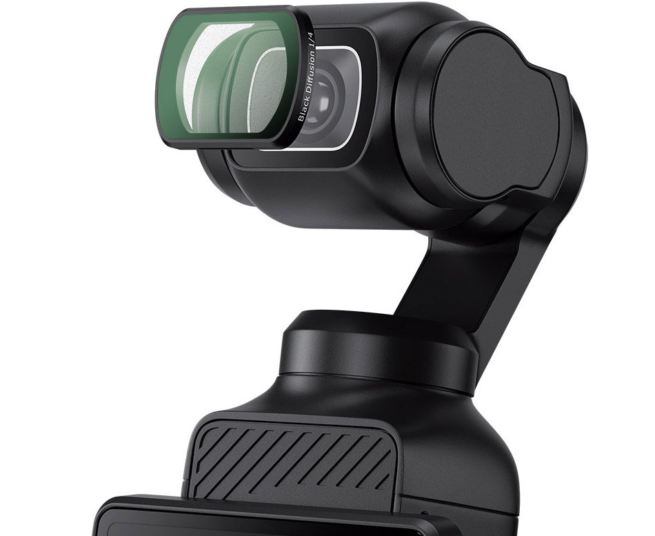 Четыре светофильтра для DJI Osmo Pocket 3 (CPL, NDV2-32, 0.72x Wide Angle, Black Mist 1/4)