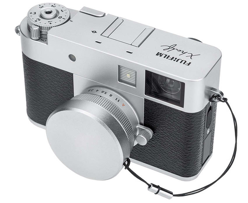 Бленда квадратная с крышкой для Fujifilm X Half (серебристый цвет)